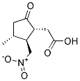 ((1R,2S,3R)-3-METHYL-2-NITROMETHYL-5-OXO-CYCLOPENTYL)-ACETIC ACID Struktur