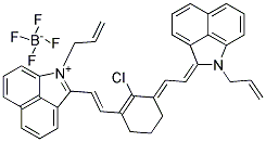 1-ALLYL-2-[(E)-2-(3-((E)-2-[1-ALLYLBENZO[CD]INDOL-2(1H)-YLIDENE]ETHYLIDENE)-2-CHLORO-1-CYCLOHEXEN-1-YL)ETHENYL]BENZO[CD]INDOLIUM TETRAFLUOROBORATE Struktur