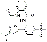 2-ACETYLAMINO-N-[2-(1-ISOPROPYL-(1H)-PYRAZOL-4-YL)-5-(METHYLSULPHONYL)PHENYL]BENZAMIDE Struktur