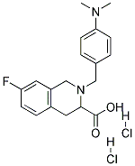 2-(4-DIMETHYLAMINO-BENZYL)-7-FLUORO-1,2,3,4-TETRAHYDRO-ISOQUINOLINE-3-CARBOXYLIC ACID DIHYDROCHLORIDE Struktur