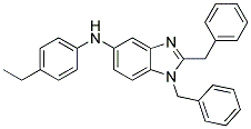 (1,2-DIBENZYL-1H-BENZOIMIDAZOL-5-YL)-(4-ETHYL-PHENYL)-AMINE Struktur