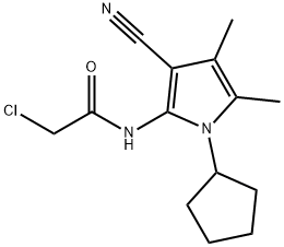 2-CHLORO-N-(3-CYANO-1-CYCLOPENTYL-4,5-DIMETHYL-1H-PYRROL-2-YL)ACETAMIDE Struktur