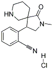 2-(2-METHYL-1-OXO-2,7-DIAZASPIRO[4.5]DECAN-4-YL)BENZONITRILE HYDROCHLORIDE Struktur