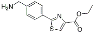 2-(4-AMINOMETHYL-PHENYL)-THIAZOLE-4-CARBOXYLIC ACID ETHYL ESTER Struktur