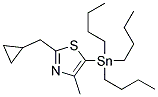 2-CYCLOPROPYLMETHYL-4-METHYL-5-(TRIBUTYLSTANNYL)THIAZOLE Struktur