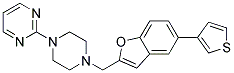 2-(4-([5-(3-THIENYL)-1-BENZOFURAN-2-YL]METHYL)PIPERAZIN-1-YL)PYRIMIDINE Struktur