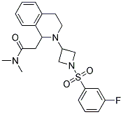 2-(2-(1-[(3-FLUOROPHENYL)SULFONYL]AZETIDIN-3-YL)-1,2,3,4-TETRAHYDROISOQUINOLIN-1-YL)-N,N-DIMETHYLACETAMIDE Struktur