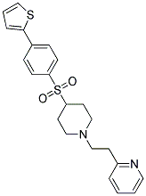 2-[2-(4-([4-(2-THIENYL)PHENYL]SULFONYL)PIPERIDIN-1-YL)ETHYL]PYRIDINE Struktur