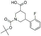 1-(TERT-BUTOXYCARBONYL)-5-(2-FLUOROPHENYL)PIPERIDINE-3-CARBOXYLIC ACID Struktur