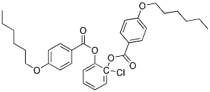 2-Chlorophenylene bis(4-hexyloxybenzoate) Struktur