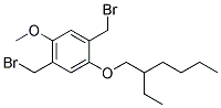 1,4-Bis(bromomethyl)-2-(2-ethylhexyloxy)-5-methoxybenzene Struktur