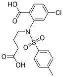 2-[(3-Carboxy-propyl)-(toluene-4-sulfonyl)-amino]-4-chloro-benzoic acid Struktur