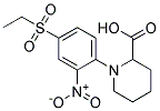 1-[4-(Ethylsulphonyl)-2-nitrophenyl]piperidine-2-carboxylic acid Struktur