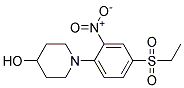 1-[4-(Ethylsulphonyl)-2-nitrophenyl]piperidin-4-ol Struktur