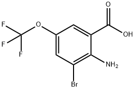 2-Amino-3-bromo-5-(trifluoromethoxy)benzoic acid Struktur