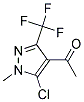 1-[5-Chloro-1-methyl-3-(trifluoromethyl)-1H-pyrazol-4-yl]ethan-1-one Struktur