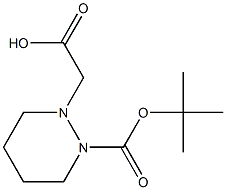 2-(Tetrahydro-2H-pyridazin-1-yl)acetic acid, N2-BOC protected Struktur