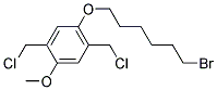 2,5-bis(chloromethyl)-1-methoxy-4-(6-bromohexyloxy)benzene Struktur