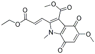 2-((E)-2-ETHOXYCARBONYL-VINYL)-5-METHOXY-1-METHYL-4,7-DIOXO-4,7-DIHYDRO-1H-INDOLE-3-CARBOXYLIC ACID METHYL ESTER Struktur