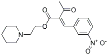 2-[1-(3-NITRO-PHENYL)-METH-(E)-YLIDENE]-3-OXO-BUTYRIC ACID 2-PIPERIDIN-1-YL-ETHYL ESTER Struktur