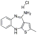 2-Methyl-4-Amino-10H-Theino-{2,3-B}[1,5]BenzodiazepineHydrochloride Struktur