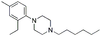 1-(2-Ethyl-4-Methylphenyl)-4-Hexylpiperazine Struktur