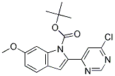 2-(6-Chloro-pyrimidin-4-yl)-6-methoxy-indole-1-carboxylic acid tert-butyl ester Struktur