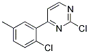 2-Chloro-4-(2-chloro-5-methyl-phenyl)-pyrimidine Struktur