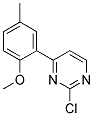 2-Chloro-4-(2-methoxy-5-methyl-phenyl)-pyrimidine Struktur