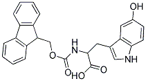 2-{[(9H-fluoren-9-ylmethoxy)carbonyl]amino}-3-(5-hydroxy-1H-indol-3-yl)propanoic acid Struktur