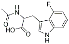 2-(acetylamino)-3-(4-fluoro-1H-indol-3-yl)propanoic acid Struktur