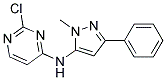 2-chloro-N-(1-methyl-3-phenyl-1H-pyrazol-5-yl)pyrimidin-4-amine Struktur