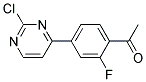 1-[4-(2-Chloro-pyrimidin-4-yl)-2-fluoro-phenyl]-ethanone Struktur