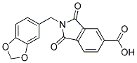 2-(1,3-BENZODIOXOL-5-YLMETHYL)-1,3-DIOXOISOINDOLINE-5-CARBOXYLIC ACID Struktur