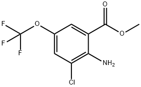 2-AMINO-3-CHLORO-5-(TRIFLUOROMETHOXY)BENZOIC ACID METHYL ESTER Struktur