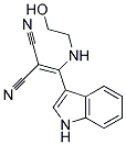 ((2-HYDROXYETHYLAMINO)(3-INDOLYL)METHYLENE)MALONONITRILE Struktur