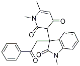 1,6-DIMETHYL-3-(1-METHYL-2-OXO-3-PHENACYL-3-INDOLINYL)-2,4(1H,3H)-PYRIDINEDIONE Struktur