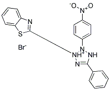 2-(2-BENZOTHIAZOLYL)-3-(P-NITROPHENYL)-5-PHENYL-2H-TETRAZOLIUMBROMIDE Struktur