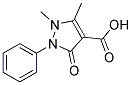 2,3-DIMETHYL-5-OXO-1-PHENYL-3-PYRAZOLINE-4-CARBOXYLICACID Struktur