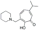 2-HYDROXY-6-ISOPROPYL-3-PIPERIDINOMETHYL-2,4,6-CYCLOHEPTATRIEN-1-ONE Struktur