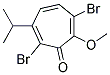 2,6-DIBROMO-3-ISOPROPYL-7-METHOXY-2,4,6-CYCLOHEPTATRIENONE Struktur