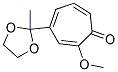 2-METHOXY-4-(2-METHYL-1,3-DIOXOLAN-2-YL)-2,4,6-CYCLOHEPTATRIEN-1-ONE Struktur