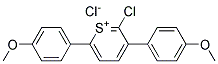 2-Chloro-3,6-bis(4-methoxyphenyl)thiopyranyliumchloride Struktur