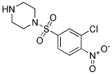 1-(3-Chloro-4-nitro-benzenesulfonyl)-piperazine Struktur