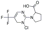 1-[3-Chloro-5-(trifluoromethyl)pyrimidin-2-yl]pyrrolidine-2-carboxylicacid Struktur