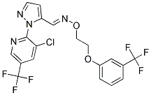 1-(3-Chloro-5-(trifluoromethyl)-2-pyridinyl)-1H-pyrazole-5-carbaldehyde o-(2-(3-(trifluoromethyl)phenoxy)ethyl) oxime Struktur