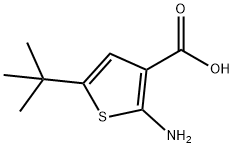 2-AMINO-5-TERT-BUTYL-THIOPHENE-3-CARBOXYLIC ACID Struktur