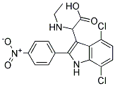 2-(4,7-DICHLORO-2-(4-NITROPHENYL)-1H-INDOL-3-YL)-2-(ETHYLAMINO)ACETIC ACID Struktur