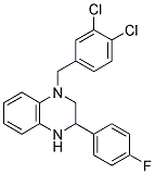 1-(3,4-DICHLOROBENZYL)-3-(4-FLUOROPHENYL)-1,2,3,4-TETRAHYDROQUINOXALINE Struktur