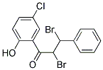 2,3-DIBROMO-1-(5-CHLORO-2-HYDROXYPHENYL)-3-PHENYLPROPAN-1-ONE, TECH Struktur